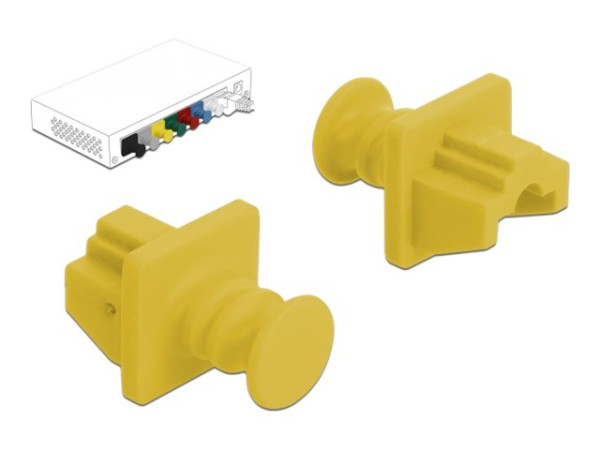 DeLOCK Staubschutz f. RJ45 Bu 10St ye gelb Kabel