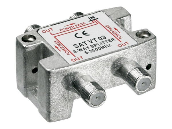 Goobay SAT VT 03 Sat-Verteiler 3-fach 5-2450 MHz - digital-t