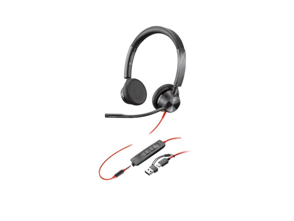 HP Poly Blackwire 3325 USB-C Stereo-Headset + 3,5
