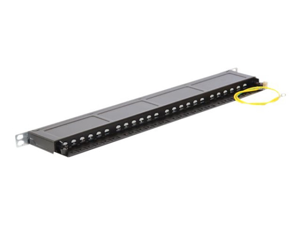 DeLOCK 19"Patchpanel 24P Cat.6 0.5 HE bk schwarz