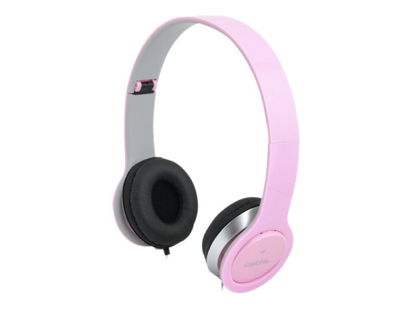 KopfhÃ¶rer LogiLink stereo 3,5mm&6,3mm pink