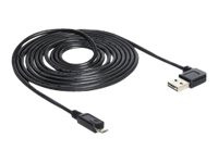 USB Kabel Delock A -> micro B St/St 5.00m 90°gew. Easy USB s