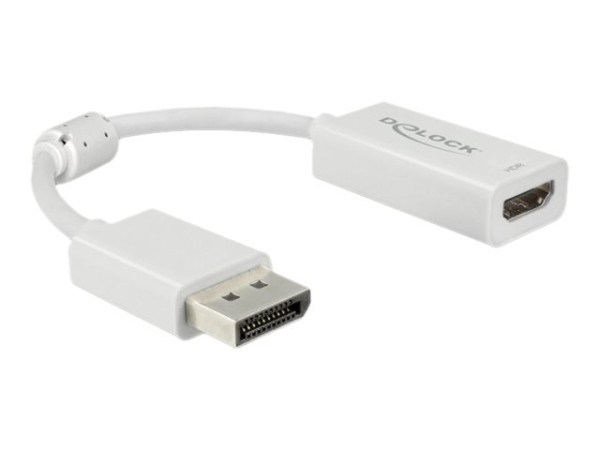 DeLOCK DP 1.4 St>HDMI-A 19Pin Bu weiß, 10cm Zum