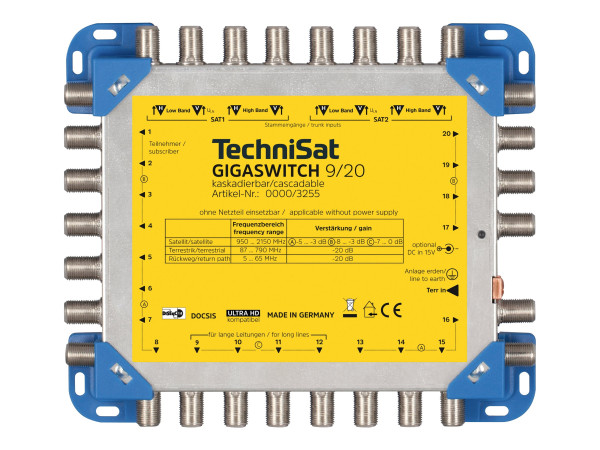 TechniSat Tech GigaSwitch 9/20 blau/gelb