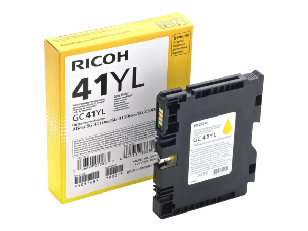 Ricoh Gel gelb GC-41YL, Tinte gelb Tinte Gelb 600 Blatt