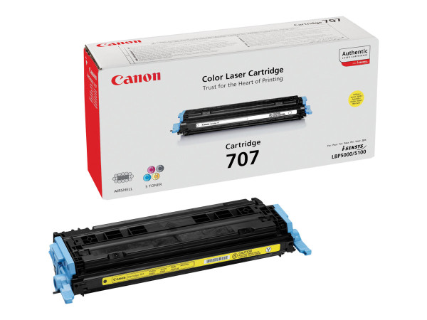 Toner Canon 707y Gelb für LBP5000 2000 Seiten