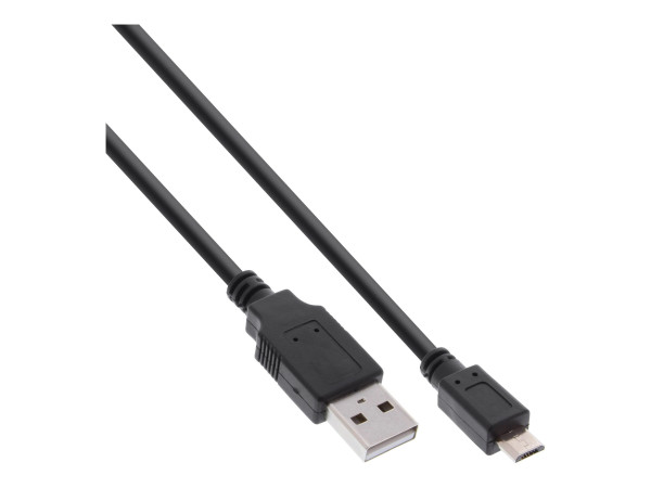 InLine Micro-USB 2.0 Schnellladekabel, Micro-B schwarz, 2,0m