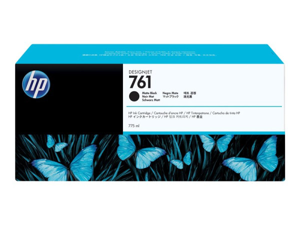 HP CM997A|761 Tintenpatrone schwarz matt, Inhalt 775 ml für