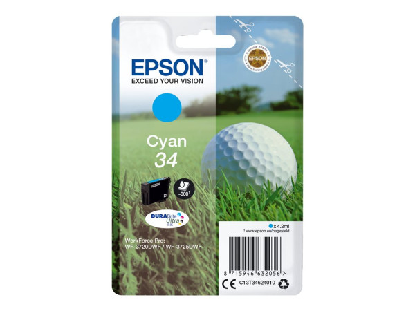 Epson Tinte CY C13T34624010 DURABrite