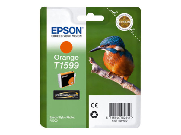 Epson C13T15994010|T1599 Tintenpatrone orange, Inhalt 17 ml