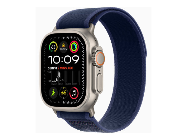 Apple Watch Ultra 2 (grau, 49 mm, Trail Loop blau S/M,