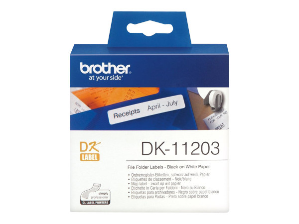 Brother Ordner/Register-Etiketten DK-11203 17x87 mm für