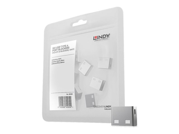 Lindy Lin USB-A Port Schlösser 10x wh weiß
