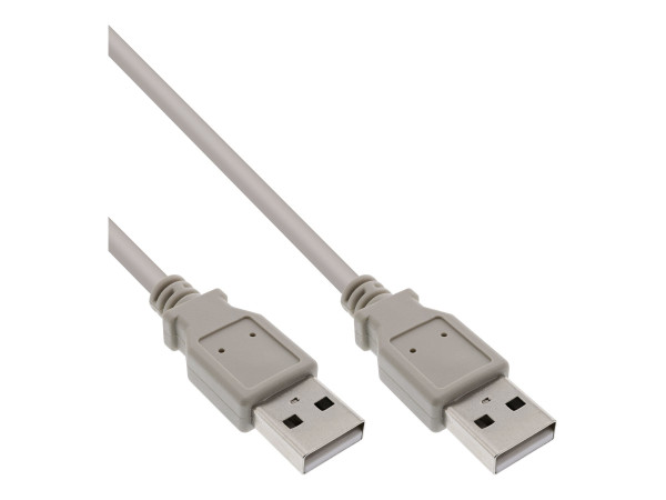 InLine® USB 2.0 Kabel, A an A, beige, 1m
