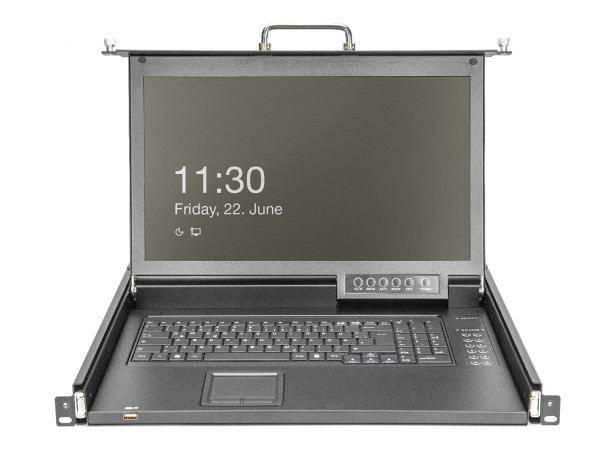 Digitus Modulare HD LCD KVM Konsole mit 17" TFT 8 Port VGA