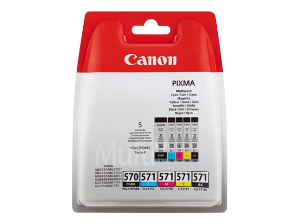 Tinte Canon PGI-570PGBK + CLI-571 Multipack