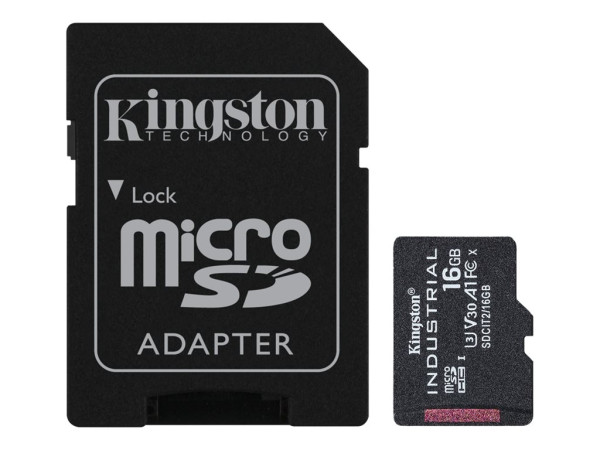 Kingston microSD16GB 45/90 Industrial+Ad SDHC KIN