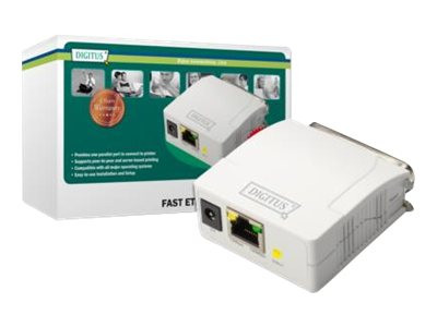 Printserver DIGITUS Fast Ethernet, 1-Port parallel