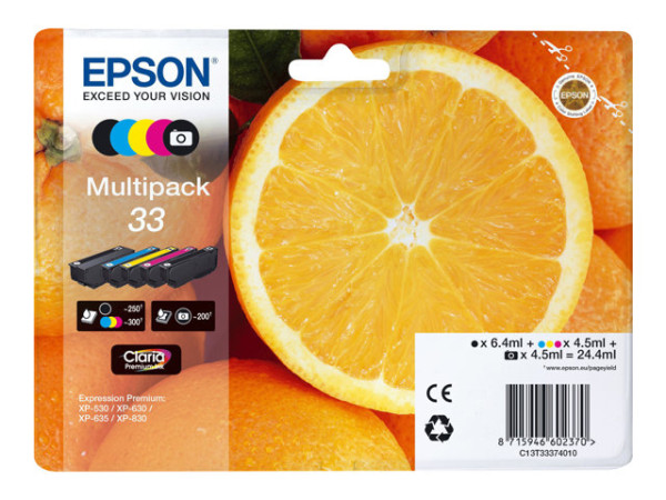 Epson Multipack 33 Claria C13T33374011 Tinte