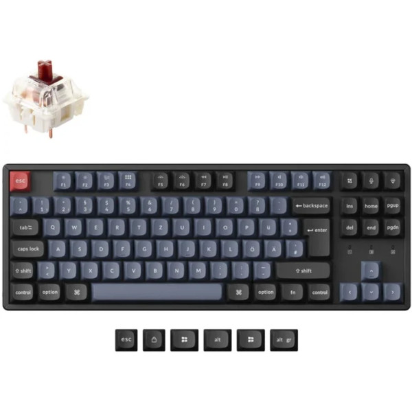 Keychron K8 Pro (schwarz/blau, DE-Layout, Gateron G Pro