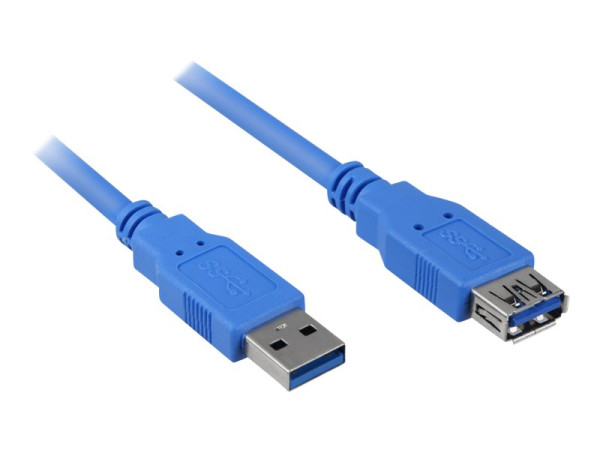 Sharkoon Kabel USB 3.0-Verlängerung 1 Meter USB-A - USB-A