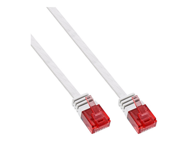 InLine® Patchkabel flach, U/UTP, Cat.6, weiß, 15m