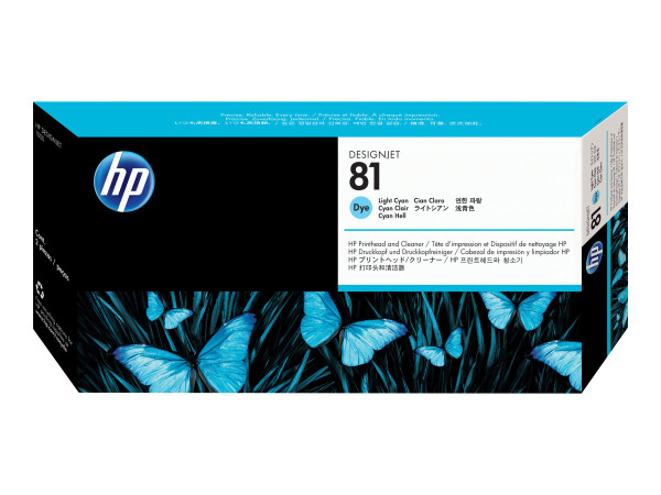 HP C4954A|81 Druckkopfpatrone cyan hell, Inhalt 13 ml für