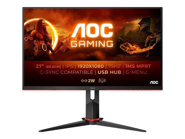 AOC 27 L 27G2U5/BK schwarz, FullHD, AMD Free-Sync, 75