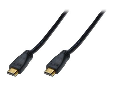 Digitus HDMI High Speed Kabel, mit Verstärker (schwarz/rot,