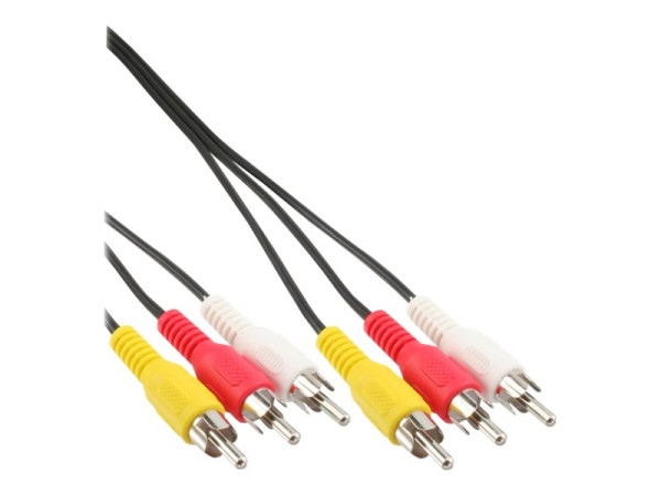 InLine® Cinch Kabel, Audio/Video 3x Cinch, Stecker /