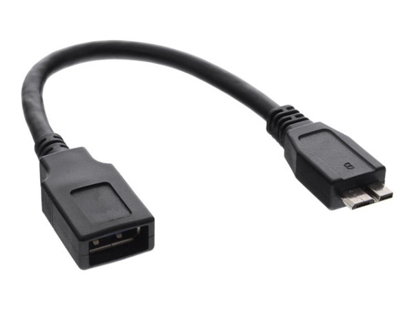 Kabel USB OTG 3.0 St."Micro-B"=>Bu."A", Inline