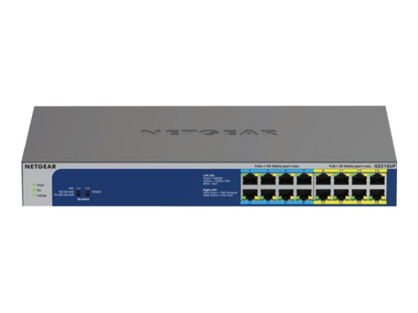 Netgear GS516UP 8PoE+/8PoE++/GE/UMA/16 | 8x