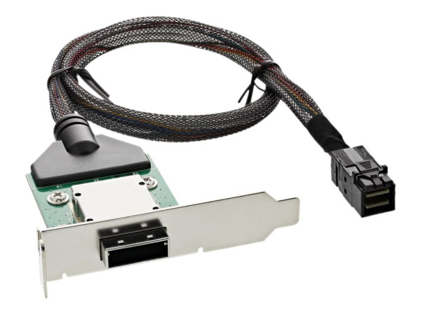 InLine? SAS HD low profile PCI Slotblech mit Kabel, ext.