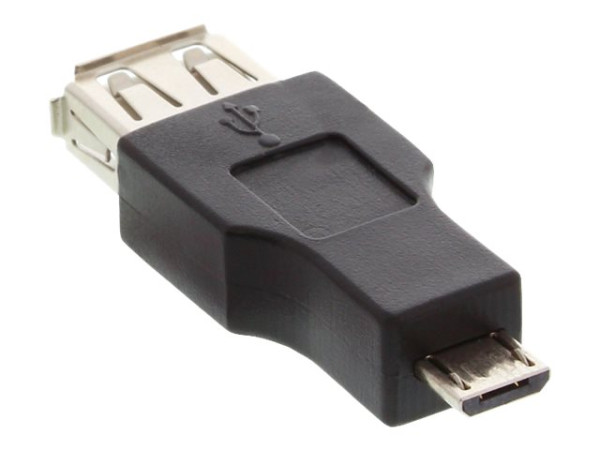 Inline Micro-USB OTG Adapter, Micro-B Stecker an USB A
