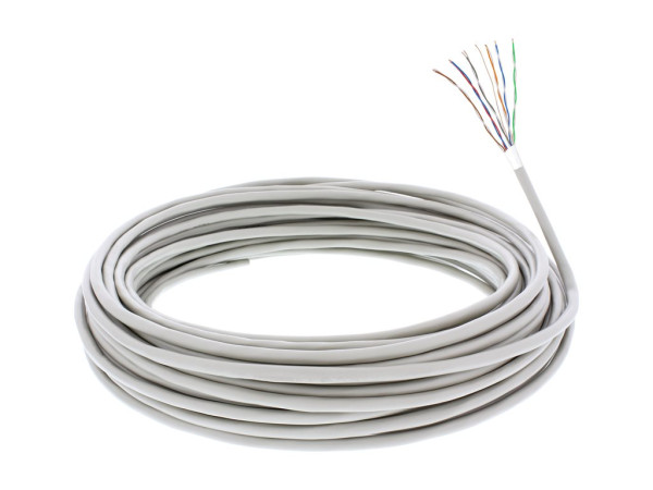 InLine® Telefon-Kabel 12-adrig, 6x2x0,6mm, zum Verlegen 100m