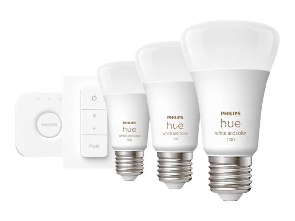 Philips Hue Phil Hue E27 3er StarterSet 3x800lm 75W inkl.