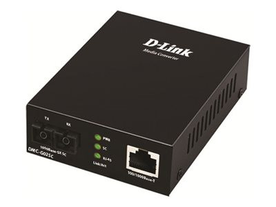 D-Link Gigabit Ethernet Konverter DMC-G02SC/E (schwarz,