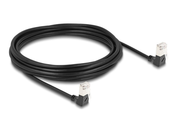 DeLOCK Patchkabel RJ-45 Cat.6a S/FTP, Slim 90Âø gewinkelt