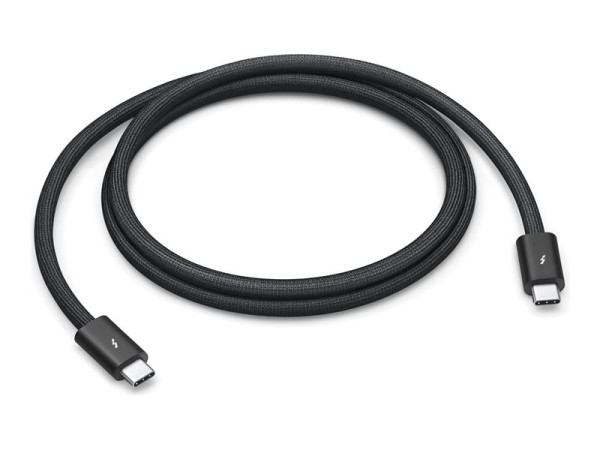 Apple Thunderbolt 4 Pro Kabel (schwarz, 1 Meter, gesleevt)