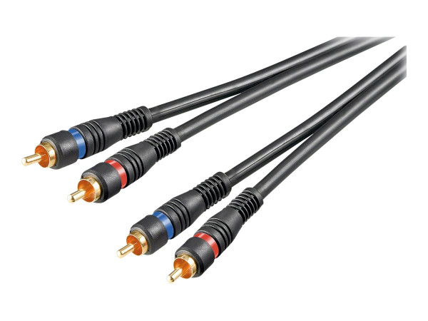 Goobay AVK 132-0500 Q 5.0m Audio-Video-Kabel 5,0 m 2 x