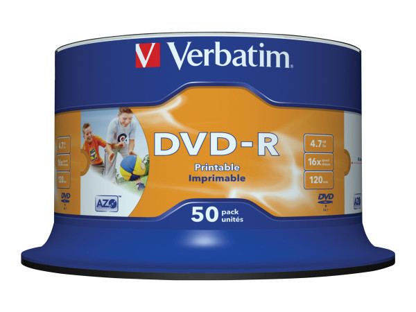 DVD -R 4.7GB Verbatim PRINT 50er Sp. 16x NO ID Brand