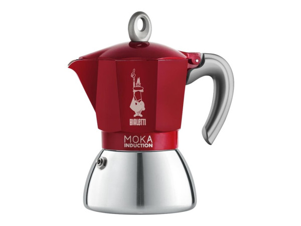 Bialetti Bial Moka Induction Red 4 Cups rd | 4 Tassen