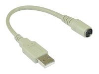 InLine® USB Adapter Kabel, USB Stecker A auf PS/2 Buchse