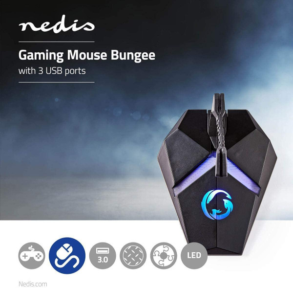 Nedis Gaming Mouse Bungee 3x USB, beleuchtet