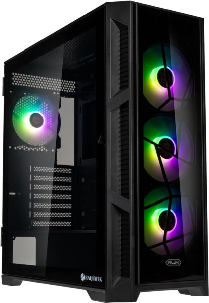 RAIJINTEK PONOS ULTRA TG4 (schwarz, Front und Seitenteil