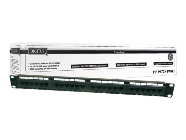 Patchpanel Digitus 24Ports RJ-45 1U