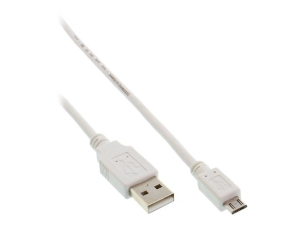 Inline Micro-USB 2.0 Kabel, USB-A Stecker an Micro-B