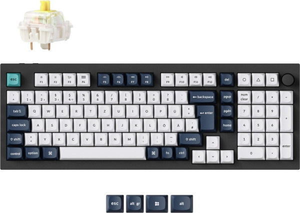 Keychron Q5 Max (schwarz/mehrfarbig, DE-Layout, Gateron