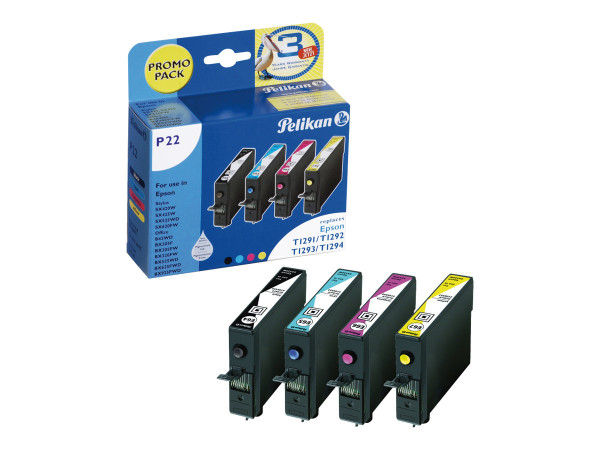 Pelikan Tinte Multipack 4108654 (P22) für Epson-Drucker