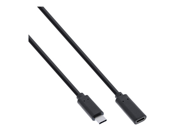 InLine USB 3.2 Gen.1x2 Kabel, USB-C Verlängerung ST/BU, sch